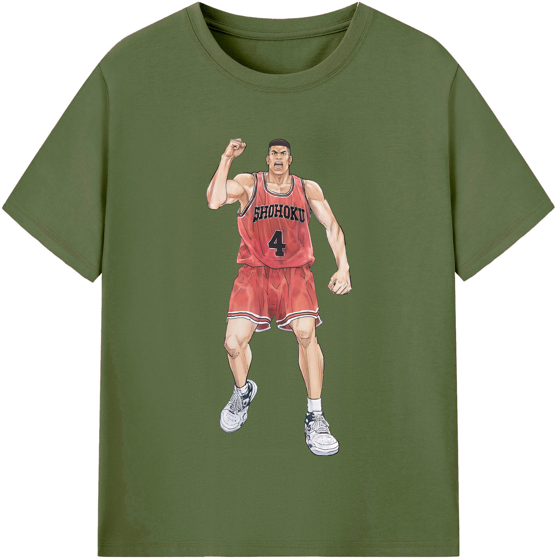SLAM DUNK／スラムダンク 綿100％半袖Tシャツ（フロントプリント）